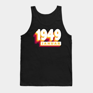 Januar 1949 0 75 Jahren Mann Frau Geburtstag Tank Top